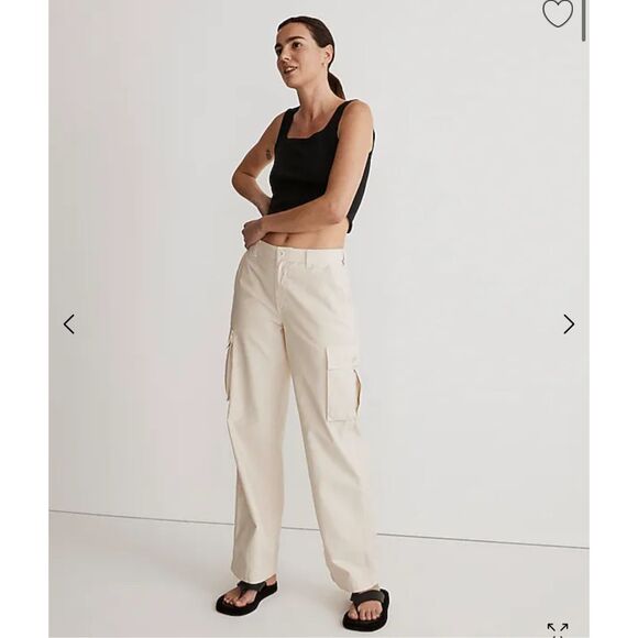 $98 Madewell Garment-Dyed Low-Slung Straight Cargo Pants size 32 m4 - Picture 1 of 6